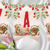 Berry Eerste Aardbei en Beer Verjaardag Vlaggetjes