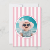 Berry eerste aardbei en boog bedankkaart (Achterkant)