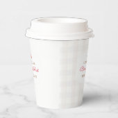 Berry Eerste Aardbei Gingham Verjaardagsfeest Papieren Bekers (Rechts)