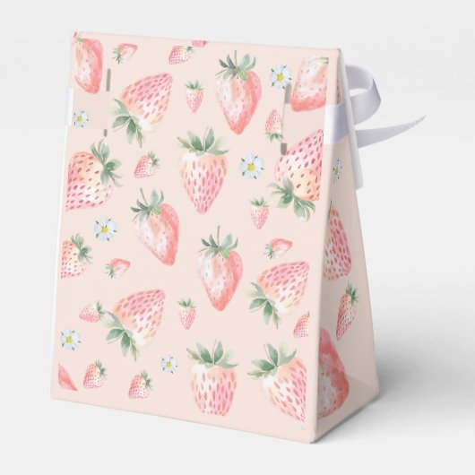 Berry eerste aardbei kinderen verjaardag bedankdoosjes (Achterkant)