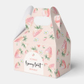 Berry eerste aardbei kinderen verjaardag bedankdoosjes (Achterkant)