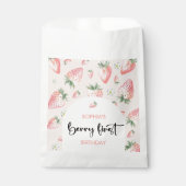 Berry eerste aardbei kinderen verjaardag bedankzakje (Voorkant)