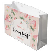 Berry eerste aardbei kinderen verjaardag groot cadeauzakje (Achterkant Gekanteld)