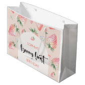 Berry eerste aardbei kinderen verjaardag groot cadeauzakje (Voorkant Gekanteld)