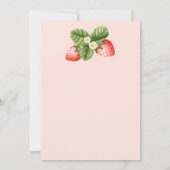 Berry eerste aardbei verjaardagsfeestje sjabloon kaart (Achterkant)
