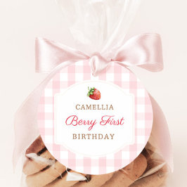 Berry Eerste Aardbeien Jam 1e Verjaardagsfeest Bedankjes Labels