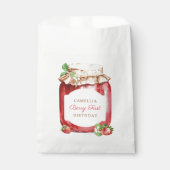 Berry Eerste Aardbeien Jam 1e Verjaardagsfeest Bedankzakje (Voorkant)