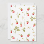 Berry eerste aardbeien zoete verjaardagsfeestje Bl Kaart (Achterkant)
