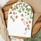 Berry eerste aardbeienfoto 1e verjaardagsfeestje kaart