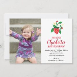 Berry eerste aardbeienfoto verjaardag kaart