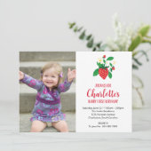 Berry eerste aardbeienfoto verjaardag kaart (Staand voorkant)