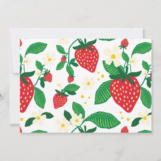 Berry eerste aardbeienfoto verjaardag kaart (Achterkant)