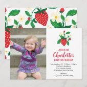 Berry eerste aardbeienfoto verjaardag kaart (Voorkant / Achterkant)