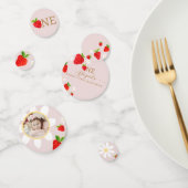 Berry eerste aardbeienverjaardag confetti (Groep)