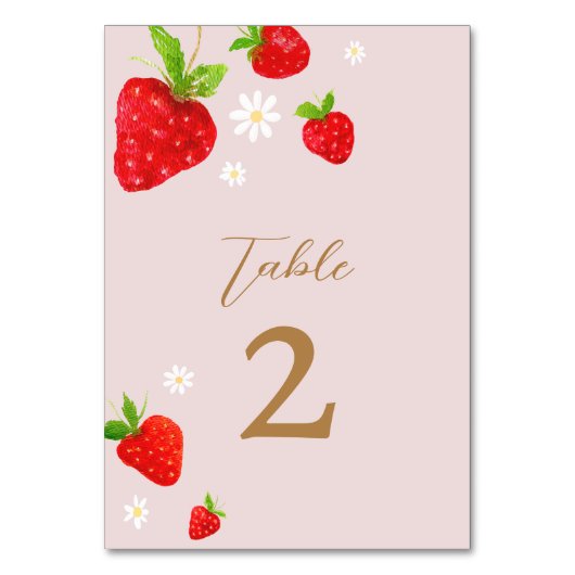 Berry eerste aardbeienverjaardag kaart (Voorkant)