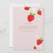 Berry eerste aardbeienverjaardag kaart (Achterkant)