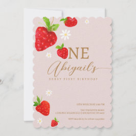 Berry eerste aardbeienverjaardag kaart