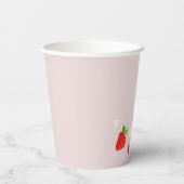 Berry eerste aardbeienverjaardag papieren bekers (Achterkant)