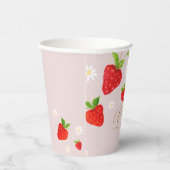Berry eerste aardbeienverjaardag papieren bekers (Rechts)