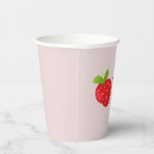 Berry eerste aardbeienverjaardag papieren bekers (Rechts)