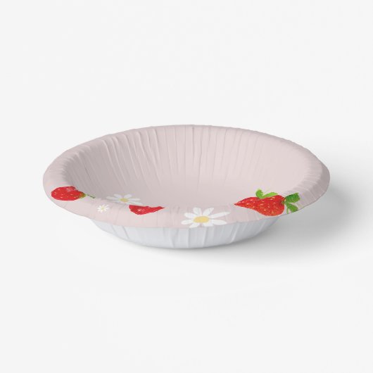 Berry eerste aardbeienverjaardag papieren kommen (Gebogen)