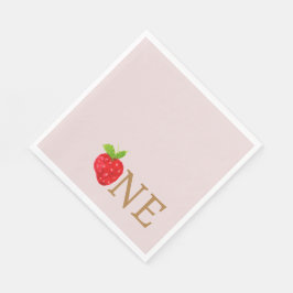 Berry eerste aardbeienverjaardag servet