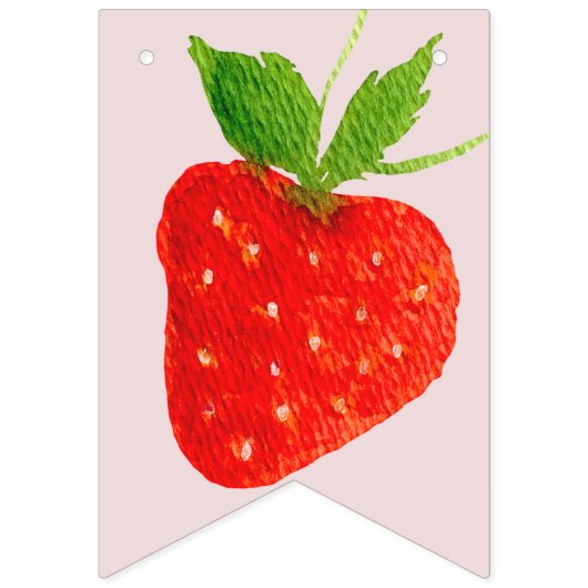 Berry eerste aardbeienverjaardag vlaggetjes (Eerste vlag)