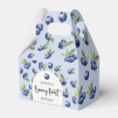Berry eerste blauwe bessen kinderen verjaardag bedankdoosjes (Achterkant)