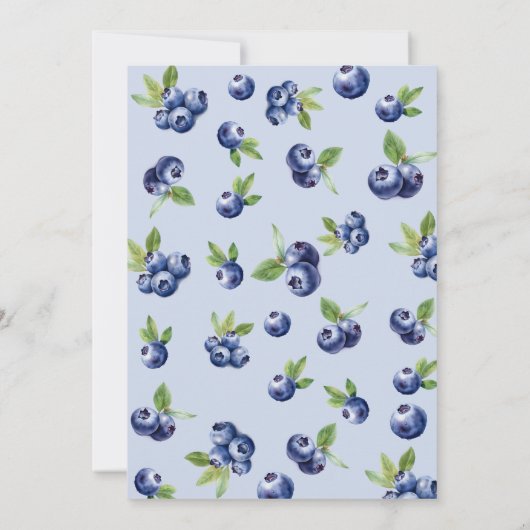 Berry eerste blauwe bessen kinderen verjaardag kaart (Achterkant)