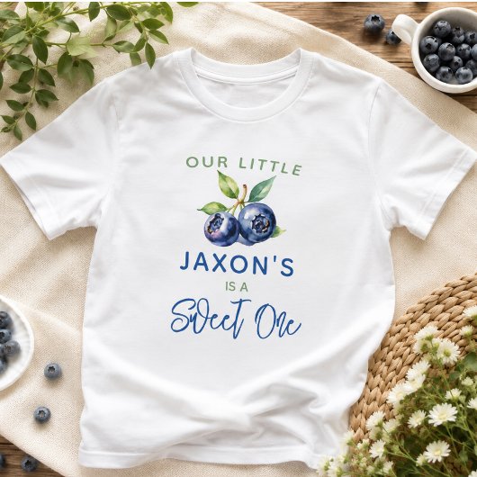 Berry Eerste Blauwebes 1e Verjaardagsfeest T-shirt