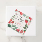 Berry Eerste Bloemen 1e Verjaardag Bedankjes Labels (In situ)