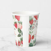 Berry Eerste Bloemen 1e Verjaardag Papieren Bekers (Rechts)