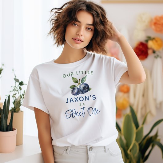 Berry eerste Blueberry 1e verjaardagsfeestje T-shirt