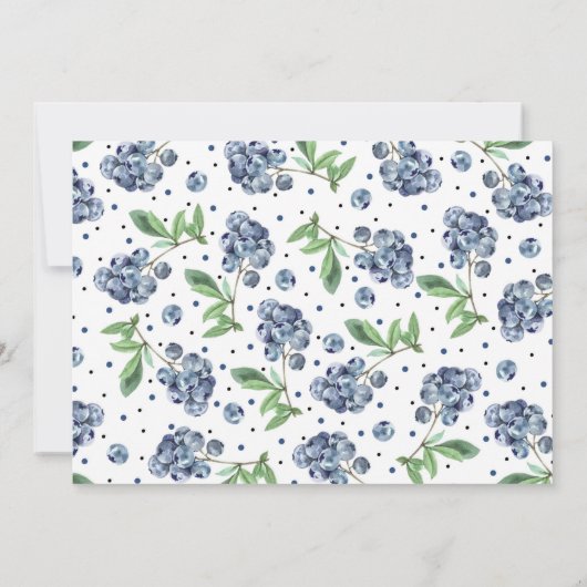 Berry Eerste Blueberry Foto Kaart (Achterkant)