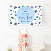 Berry eerste Blueberry-verjaardag Spandoek (Insitu)