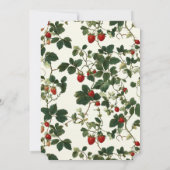 Berry eerste  Bunny Strawberry 1e verjaardag Kaart (Achterkant)