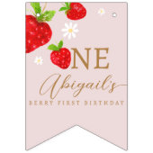 Berry eerste eerste aardbeienverjaardagsfoto vlaggetjes (Eerste vlag)