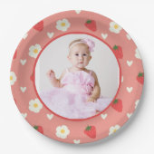 Berry eerste foto 1e verjaardag papieren bordje (Voorkant)