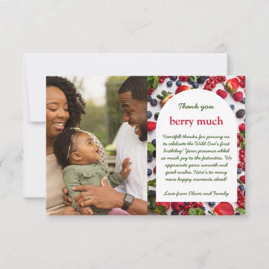 Berry eerste foto bedankkaart (Voorkant)