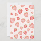 Berry eerste rode aardbei 1e zomerverjaardag kaart (Achterkant)