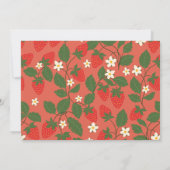 Berry eerste rode aardbei foto 1e verjaardag kaart (Achterkant)