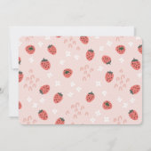 Berry Eerste Roze Aardbei 1e Verjaardag Foto Kaart (Achterkant)