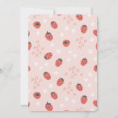 Berry eerste roze aardbei meisje verjaardag kaart (Achterkant)