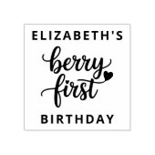 Berry eerste Schattigee 1e verjaardag Strawberry G Rubberstempel (Afrduk)
