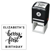 Berry eerste Schattigee 1e verjaardag Strawberry G Zelfinktende Stempel (In situ)