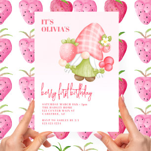 Berry Eerste Schattigee Gnome 1e Verjaardag Kaart