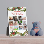 Berry Eerste Verjaardag 12 maanden Baby Fotocollag Fotoplaat<br><div class="desc">Aardbei 1e verjaardagsfeestje | Berry First Birthday for Baby Girl Fotocollage Het ontwerp heeft waterverf aardbeien op de achtergrond en gepersonaliseerde tekst met aardbei en fotocollage sjabloon voor 12 maanden. Voeg 12 foto's van je meisje toe en maak dit je permanente herinnering.</div>