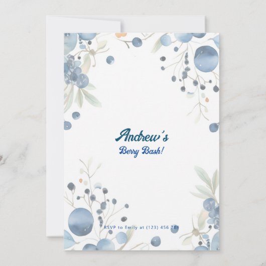 Berry eerste verjaardag! 1e Jubileum Partij Kaart (Achterkant)