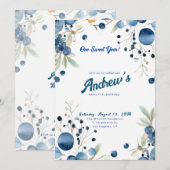 Berry eerste verjaardag! 1e Jubileum Partij Kaart (Voorkant / Achterkant)