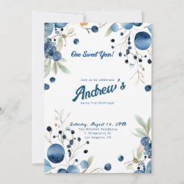 Berry eerste verjaardag! 1e Jubileum Partij Kaart